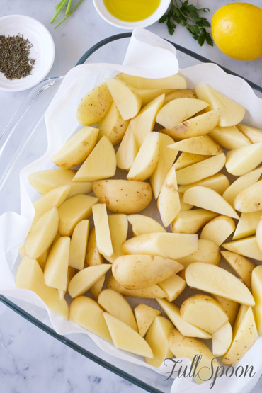 Ароматный запеченный картофель с миндалем